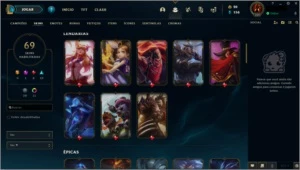CONTA TOP - 69 SKINS - League of Legends LOL