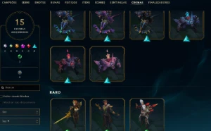 Conta LoL 60 Skins Ouro 4, Skin Mítica - League of Legends