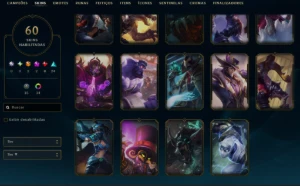 Conta LoL 60 Skins Ouro 4, Skin Mítica - League of Legends