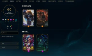Conta LoL 60 Skins Ouro 4, Skin Mítica - League of Legends