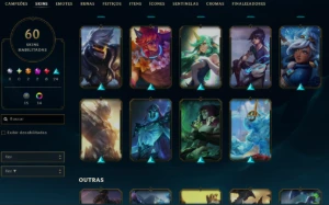 Conta LoL 60 Skins Ouro 4, Skin Mítica - League of Legends