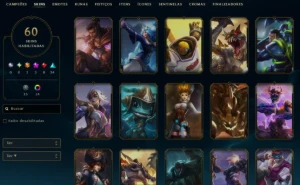 Conta LoL 60 Skins Ouro 4, Skin Mítica - League of Legends