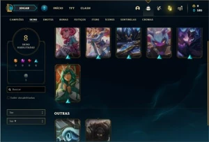 Conta prata 1 com 28 Champs e 8 Skins + 1 Fragmento - League of Legends LOL
