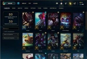 Conta prata 1 com 28 Champs e 8 Skins + 1 Fragmento - League of Legends LOL