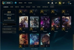 Conta prata 1 com 28 Champs e 8 Skins + 1 Fragmento - League of Legends LOL