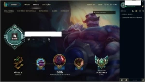 Conta League of Legends platina 1 LOL