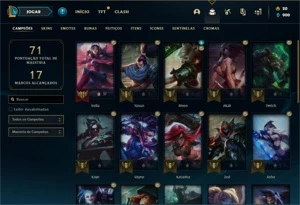Conta ouro 4 com 29 Champs e 11 Skins + 1 Fragmento - League of Legends LOL