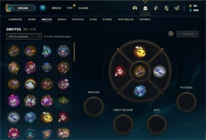 Conta ouro 4 com 29 Champs e 11 Skins + 1 Fragmento - League of Legends LOL