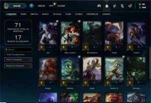 Conta ouro 4 com 29 Champs e 11 Skins + 1 Fragmento - League of Legends LOL