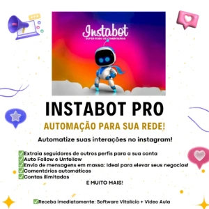 Robô Instagram Vip Bot Pro / Pc