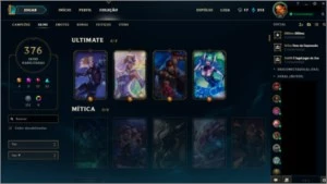 CONTA COM 376 SKINS, 151 LEGADO, TODAS AS 4 ULTIMATE - League of Legends LOL