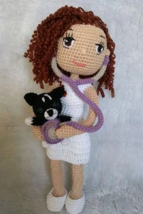 Amigurumi Profissões - Veterinária - Artesanato e Personalizados