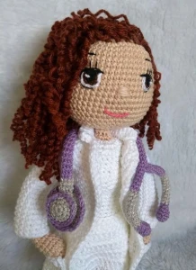 Amigurumi Profissões - Veterinária - Artesanato e Personalizados