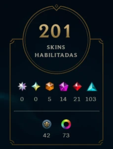 Conta Lol De 2013 / Unranked / 201 Skins / Honra Lvl 3 - League of Legends