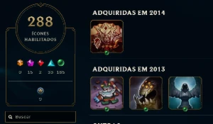 Conta Lol De 2013 / Unranked / 201 Skins / Honra Lvl 3 - League of Legends