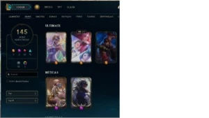 CONTA LEAGUE OF LEGENDS (145 SKINS) LOL