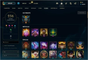 Conta de lol 189 skins - League of Legends
