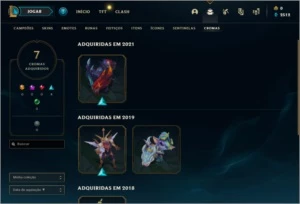Conta de lol 189 skins - League of Legends