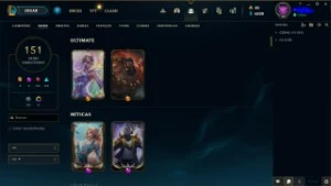 League of Legends Mestre s12 / 112 Champs / 151 Skins LOL