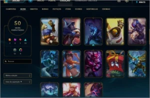 Conta lol 110 campeões, 50skins, 40k Essência azul plat1 - League of Legends