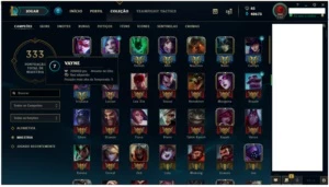Conta lol 110 campeões, 50skins, 40k Essência azul plat1 - League of Legends