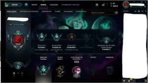 Conta lol 110 campeões, 50skins, 40k Essência azul plat1 - League of Legends