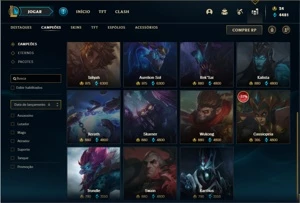 Conta prata 3 com 141 Champs e 221 Skins + 4 Vitoriosas - League of Legends LOL
