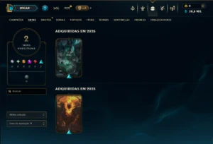 Ouro 4 com 35 Champs e 2 Skins - League of Legends LOL