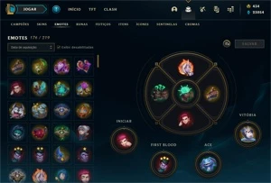 CONTA RARA COM 450 SKINS e + de 800 PONTOS DE MAESTRIA - League of Legends LOL