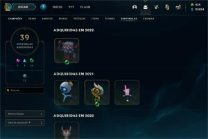CONTA RARA COM 450 SKINS e + de 800 PONTOS DE MAESTRIA - League of Legends LOL