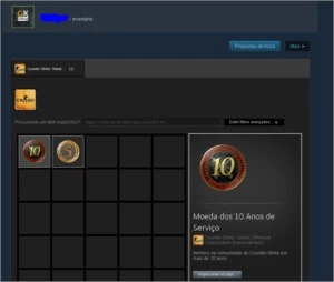 Conta Steam 16/17 Anos Medalhas 5/10 anos - Counter Strike CS