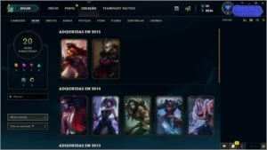 CONTA NVL 30,78 CHAMPS E 20 SKINS POR R$138,99 - League of Legends LOL