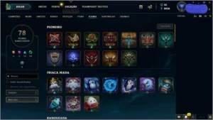 CONTA NVL 30,78 CHAMPS E 20 SKINS POR R$138,99 - League of Legends LOL