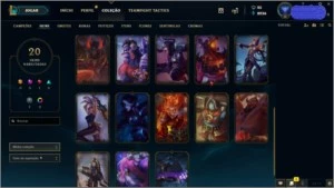 CONTA NVL 30,78 CHAMPS E 20 SKINS POR R$138,99 - League of Legends LOL