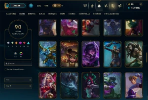 Prata 1 com 145 Champs e 90 Skins ( ADC / MID / JG ) - League of Legends LOL