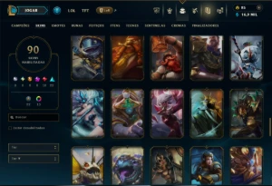 Prata 1 com 145 Champs e 90 Skins ( ADC / MID / JG ) - League of Legends LOL