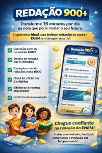 [APLICATIVO] Redação 900+ENEM: Correção Inteligente com IA