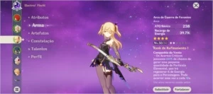 Diluc lv 80 arma 80 com 1 constelação.8500+ gemas AR43 - Genshin Impact