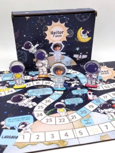 Tabuleiro Astronauta em MDF com Caixa MDF - Artesanato e Personalizados