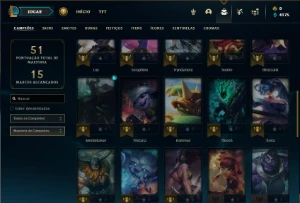 Ferro 2 com 40 Champs  e 4 Skins + 9 Fragmentos - League of Legends LOL