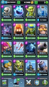 Conta de clash royale nivel 12