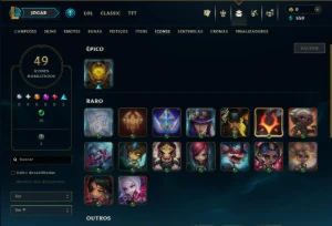 Unranked com 25 Champs e 41 Skins - League of Legends LOL
