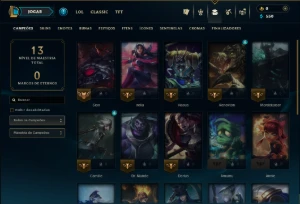 Unranked com 25 Champs e 41 Skins - League of Legends LOL