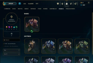 Unranked com 25 Champs e 41 Skins - League of Legends LOL