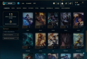 Unranked com 25 Champs e 41 Skins - League of Legends LOL