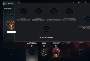 Unranked com 25 Champs e 41 Skins - League of Legends LOL