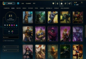Unranked com 25 Champs e 41 Skins - League of Legends LOL