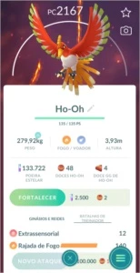 Ho-Oh Pokémon Go - (Leia a Descrição) Lendário PC 1900+ Hooh - Pokemon GO
