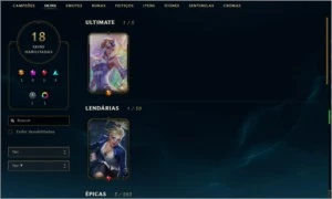 CONTA DIAMANTE I - 40 CHAMPS 18 SKINS - MMR GM (decay) - League of Legends LOL