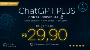 ChatGPT Plus - Conta Individual 1 Mês - Inteligência Artificial
